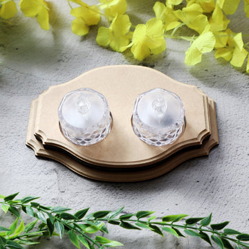 Hand Carved T Light Candle Holder Victorian Two Slot B